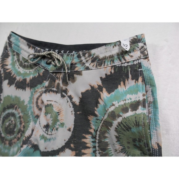 Vissla Shorts Mens Size 32 Green Shred Head Boardshorts Drawstring Pockets NWT - Picture 4 of 15